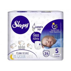   Sleepy NIGHT Bambusz bugyipelenka Levendula illattal Junior 5 (11-20)(24db)