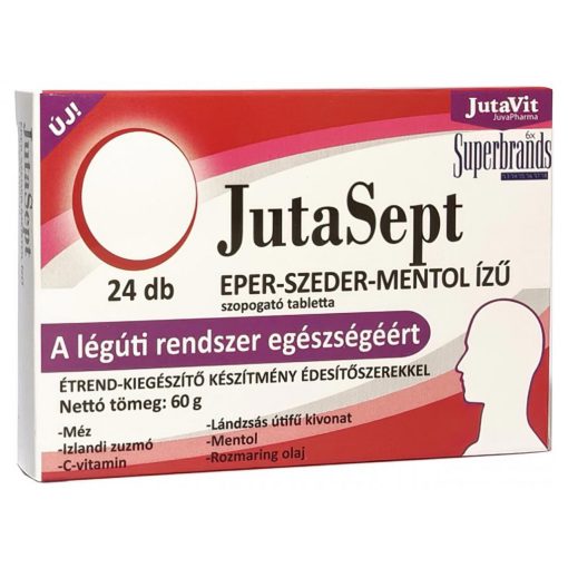 JutaVit JutaSept szopogató tabletta 24db - Eper-Szeder-Mentol