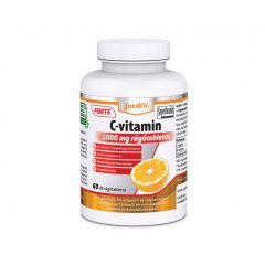   JutaVit C-vitamin 1000mg Forte + D3-vitamin+ Csipkebogyó rágótabletta 60db - Narancs