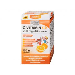   JutaVit C-vitamin 200mg + D3-vitamin rágótabletta Gyermekeknek 100db - Narancs