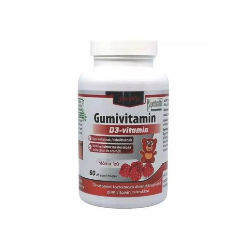 JutaVit D3-vitamin CUKORMENTES gumivitamin 60db - Málna